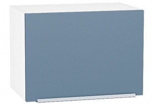 Шкаф верхний горизонтальный Фьюжн Silky Blue / Белый 50 х 32 х 35,8 см