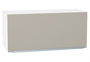 Шкаф верхний горизонтальный Фьюжн Silky Grey / Белый 80 х 32 х 35,8 см
