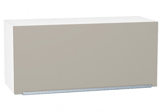 Шкаф верхний горизонтальный Фьюжн Silky Grey / Белый 80 х 32 х 35,8 см