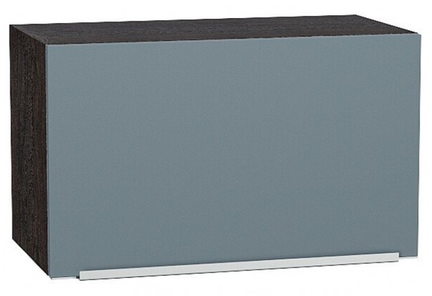Шкаф верхний горизонтальный Фьюжн Silky Blue / Graphite 60 х 32 х 35,8 см
