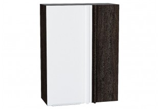 Шкаф верхний прямой угловой Фьюжн Silky White / Graphite 69 х 34,5 х 92 см