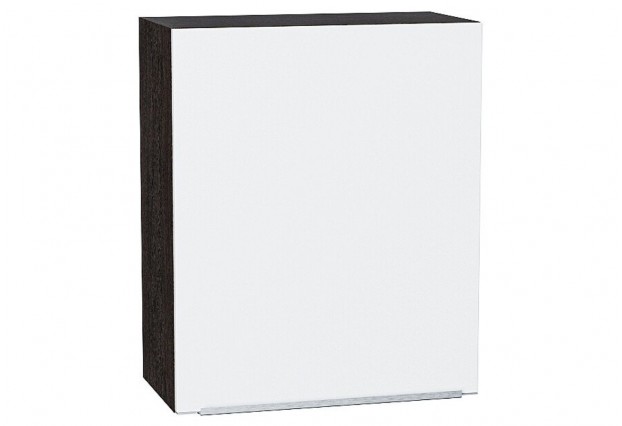 Шкаф верхний с 1-ой дверцей Фьюжн Silky White / Graphite 60 х 32 х 71,6 см