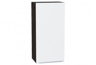 Шкаф верхний с 1-ой дверцей Фьюжн Silky White / Graphite 40 х 32 х 92 см