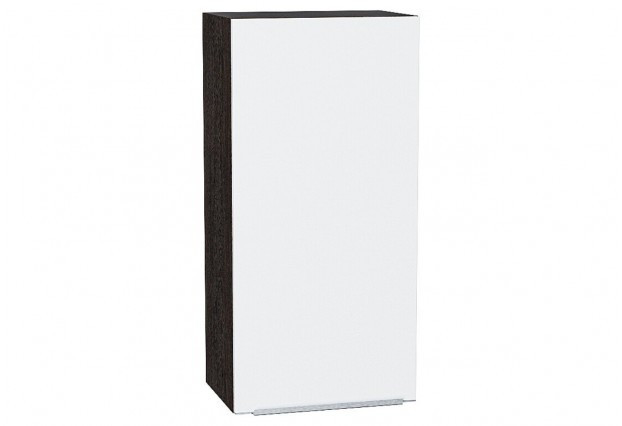 Шкаф верхний с 1-ой дверцей Фьюжн Silky White / Graphite 40 х 32 х 92 см