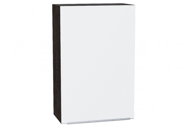 Шкаф верхний с 1-ой дверцей Фьюжн Silky White / Graphite 60 х 32 х 92 см