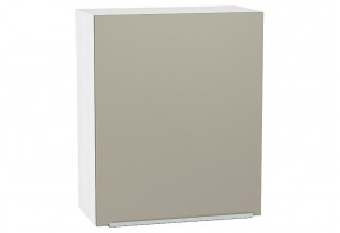 Шкаф верхний с 1-ой дверцей Фьюжн Silky Grey / Белый 60 х 32 х 71,6 см