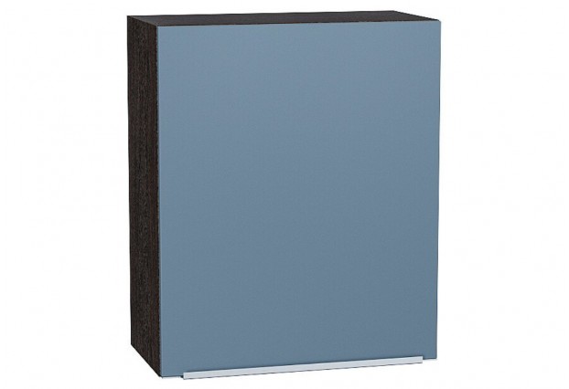 Шкаф верхний с 1-ой дверцей Фьюжн Silky Blue / Graphite 60 х 32 х 71,6 см