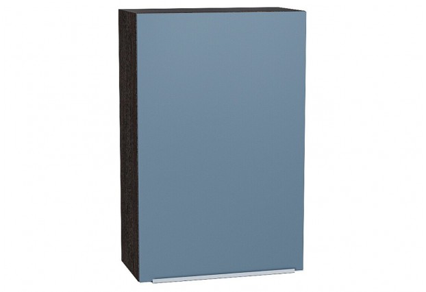Шкаф верхний с 1-ой дверцей Фьюжн Silky Blue / Graphite 60 х 32 х 92 см