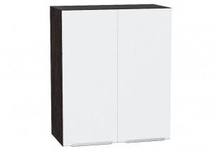 Шкаф верхний с 2-мя дверцами Фьюжн Silky White / Graphite 60 х 32 х 71,6 см