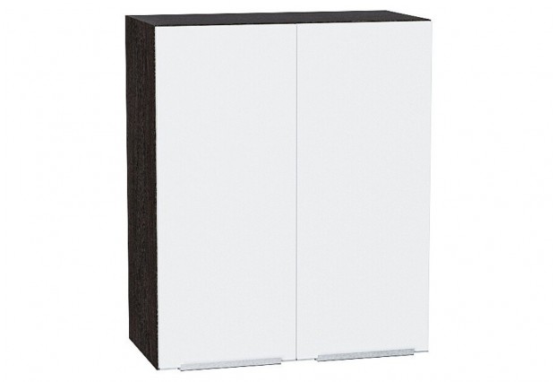 Шкаф верхний с 2-мя дверцами Фьюжн Silky White / Graphite 60 х 32 х 71,6 см