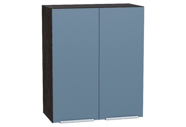 Шкаф верхний с 2-мя дверцами Фьюжн Silky Blue / Graphite 60 х 32 х 71,6 см