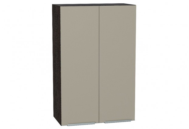Шкаф верхний с 2-мя дверцами Фьюжн Silky Grey / Graphite 60 х 32 х 92 см