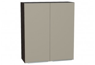Шкаф верхний с 2-мя дверцами Фьюжн Silky Grey / Graphite 80 х 32 х 92 см