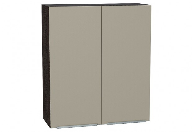 Шкаф верхний с 2-мя дверцами Фьюжн Silky Grey / Graphite 80 х 32 х 92 см