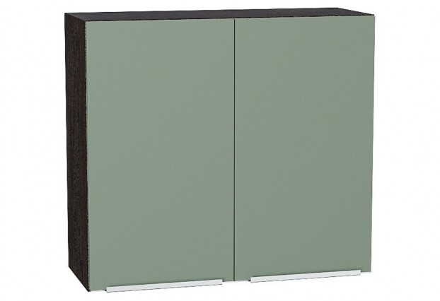 Шкаф верхний с 2-мя дверцами Фьюжн Silky Mint / Graphite 80 х 32 х 71,6 см