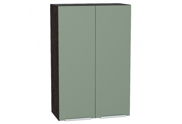 Шкаф верхний с 2-мя дверцами Фьюжн Silky Mint / Graphite 60 х 32 х 92 см