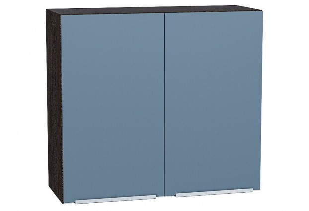 Шкаф верхний с 2-мя дверцами Фьюжн Silky Blue / Graphite 80 х 32 х 71,6 см