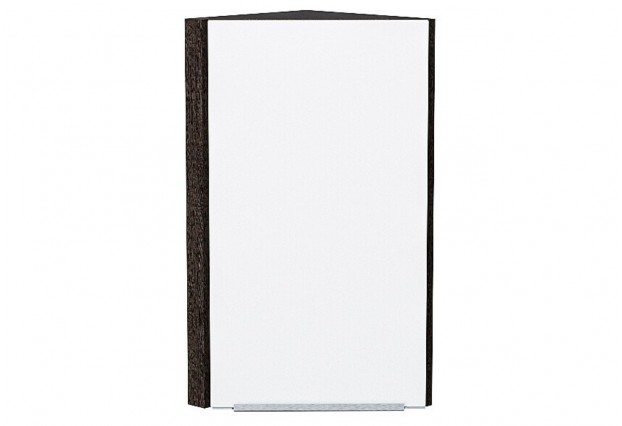 Шкаф верхний торцевой Фьюжн Silky White / Graphite 30 х 30,6 х 71,6 см