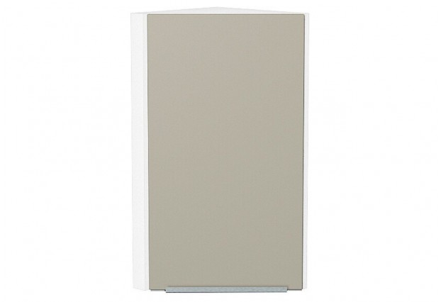 Шкаф верхний торцевой Фьюжн Silky Grey / Белый 30 х 30,6 х 71,6 см