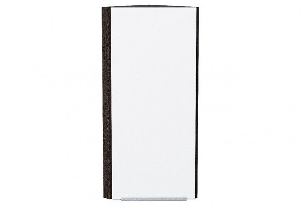 Шкаф верхний торцевой Фьюжн Silky White / Graphite 30 х 30,6 х 92 см