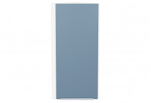 Шкаф верхний торцевой Фьюжн Silky Blue / Белый 30 х 30,6 х 92 см