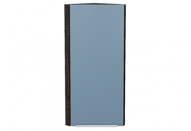 Шкаф верхний торцевой Фьюжн Silky Blue / Graphite 30 х 30,6 х 92 см