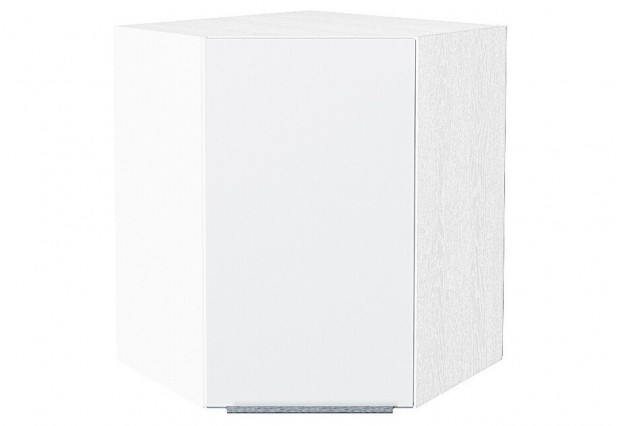 Шкаф верхний угловой Фьюжн Silky White / Белый 60 х 60 х 71,6 см