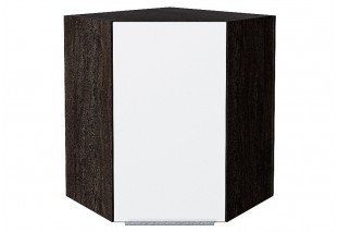 Шкаф верхний угловой Фьюжн Silky White / Graphite 60 х 60 х 71,6 см