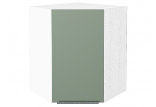 Шкаф верхний угловой Фьюжн Silky Mint / Белый 60 х 60 х 71,6 см