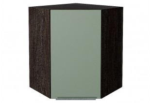 Шкаф верхний угловой Фьюжн Silky Mint / Graphite 60 х 60 х 71,6 см