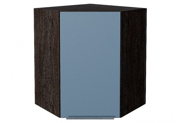 Шкаф верхний угловой Фьюжн Silky Blue / Graphite 60 х 60 х 71,6 см