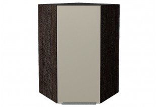 Шкаф верхний угловой Фьюжн Silky Grey / Graphite 60 х 60 х 92 см