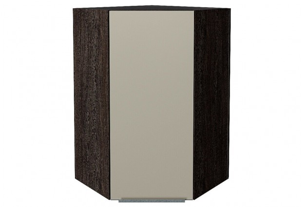 Шкаф верхний угловой Фьюжн Silky Grey / Graphite 60 х 60 х 92 см