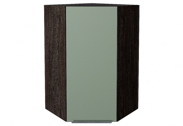 Шкаф верхний угловой Фьюжн Silky Mint / Graphite 60 х 60 х 92 см