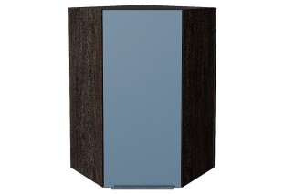 Шкаф верхний угловой Фьюжн Silky Blue / Graphite 60 х 60 х 92 см