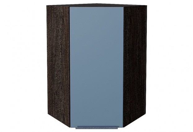 Шкаф верхний угловой Фьюжн Silky Blue / Graphite 60 х 60 х 92 см