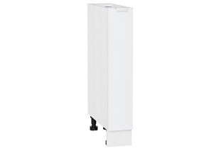 Шкаф нижний бутылочница Фьюжн Silky White / Белый 15 х 48 х 81,6 см