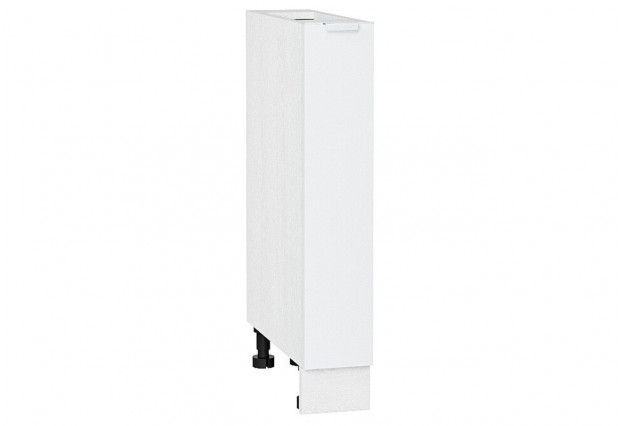 Шкаф нижний бутылочница Фьюжн Silky White / Белый 15 х 48 х 81,6 см