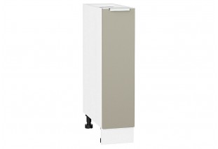 Шкаф нижний бутылочница Фьюжн Silky Grey / Белый 20 х 48 х 81,6 см
