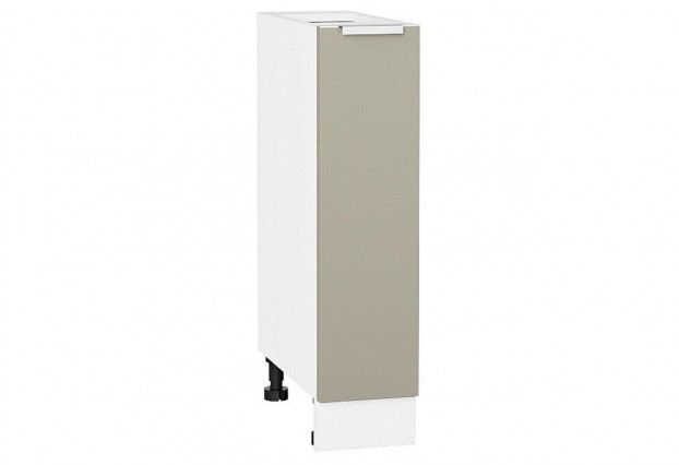Шкаф нижний бутылочница Фьюжн Silky Grey / Белый 20 х 48 х 81,6 см