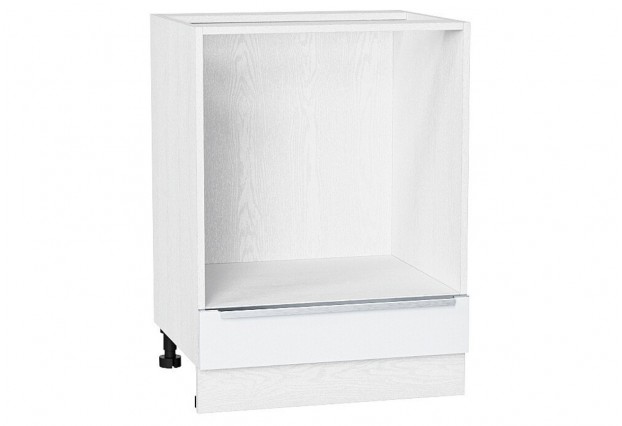 Шкаф нижний под духовку Фьюжн Silky White / Белый 60 х 47,6 х 81,6 см