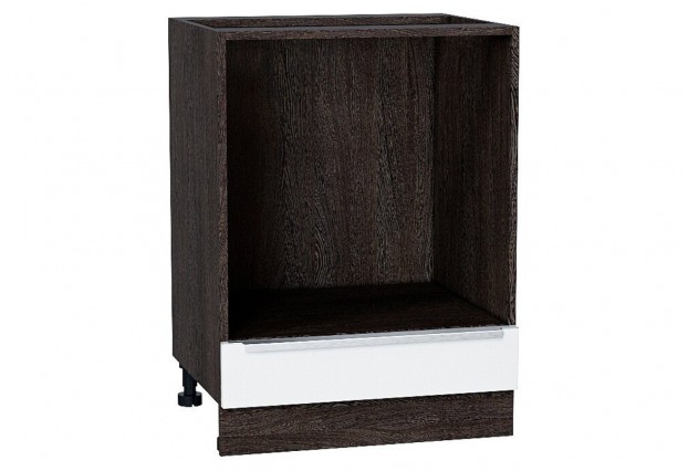 Шкаф нижний под духовку Фьюжн Silky White / Graphite 60 х 47,6 х 81,6 см