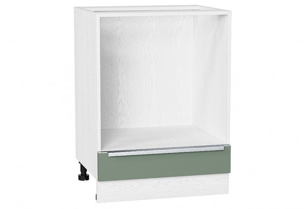 Шкаф нижний под духовку Фьюжн Silky Mint / Белый 60 х 47,6 х 81,6 см