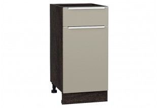 Шкаф нижний с 1-ой дверцей и ящиком Фьюжн Silky Grey / Graphite 40 х 48 х 81,6 см