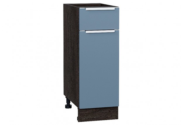 Шкаф нижний с 1-ой дверцей и ящиком Фьюжн Silky Blue / Graphite 30 х 48 х 81,6 см