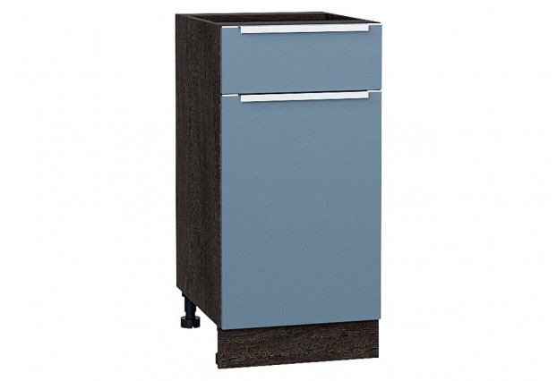 Шкаф нижний с 1-ой дверцей и ящиком Фьюжн Silky Blue / Graphite 40 х 48 х 81,6 см