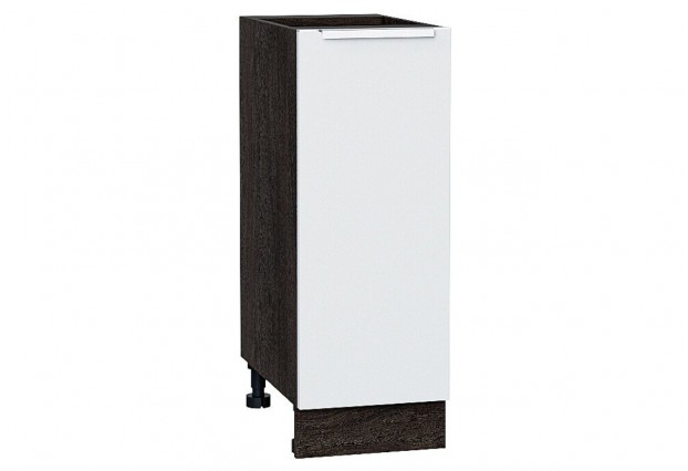 Шкаф нижний с 1-ой дверцей Фьюжн Silky White / Graphite 30 х 48 х 81,6 см