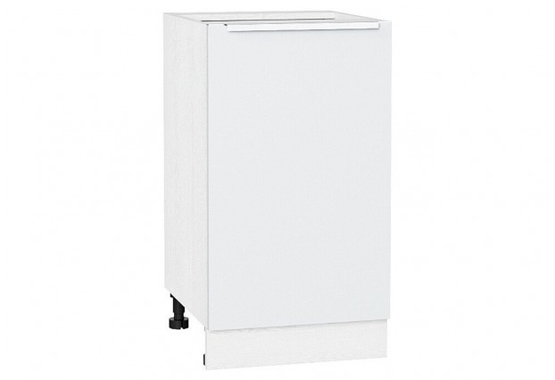 Шкаф нижний с 1-ой дверцей Фьюжн Silky White / Белый 45 х 48 х 81,6 см