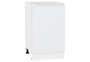 Шкаф нижний с 1-ой дверцей Фьюжн Silky White / Белый 50 х 48 х 81,6 см