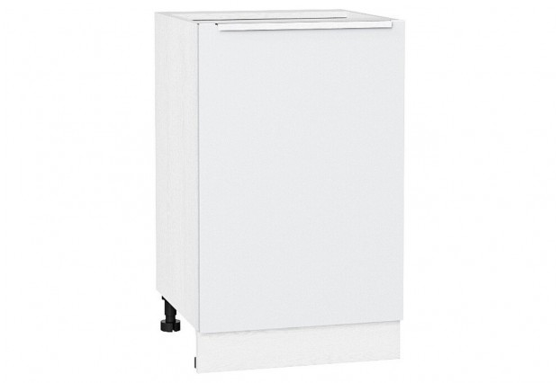 Шкаф нижний с 1-ой дверцей Фьюжн Silky White / Белый 50 х 48 х 81,6 см